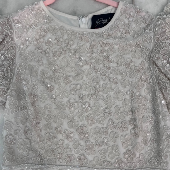 Mac Duggal White sequin gown - Picture 2 of 13